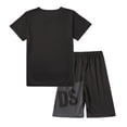 thumbnail image 5 of HAOTAGS Teen Boys Mesh Active Set (12-16), Short-Sleeve Tee + Elastic-Waist Shorts Quick-Dry Breathable Sportswear Black 15-16 Years, 5 of 5