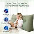 thumbnail image 2 of WOWMAX Sofa Daybed Large Filled Triangular Wedge Cushion Bed Backrest Positioning Support Pillow Reading Pillow Office Lumbar Pad with Removable Cover Green Full, 2 of 6