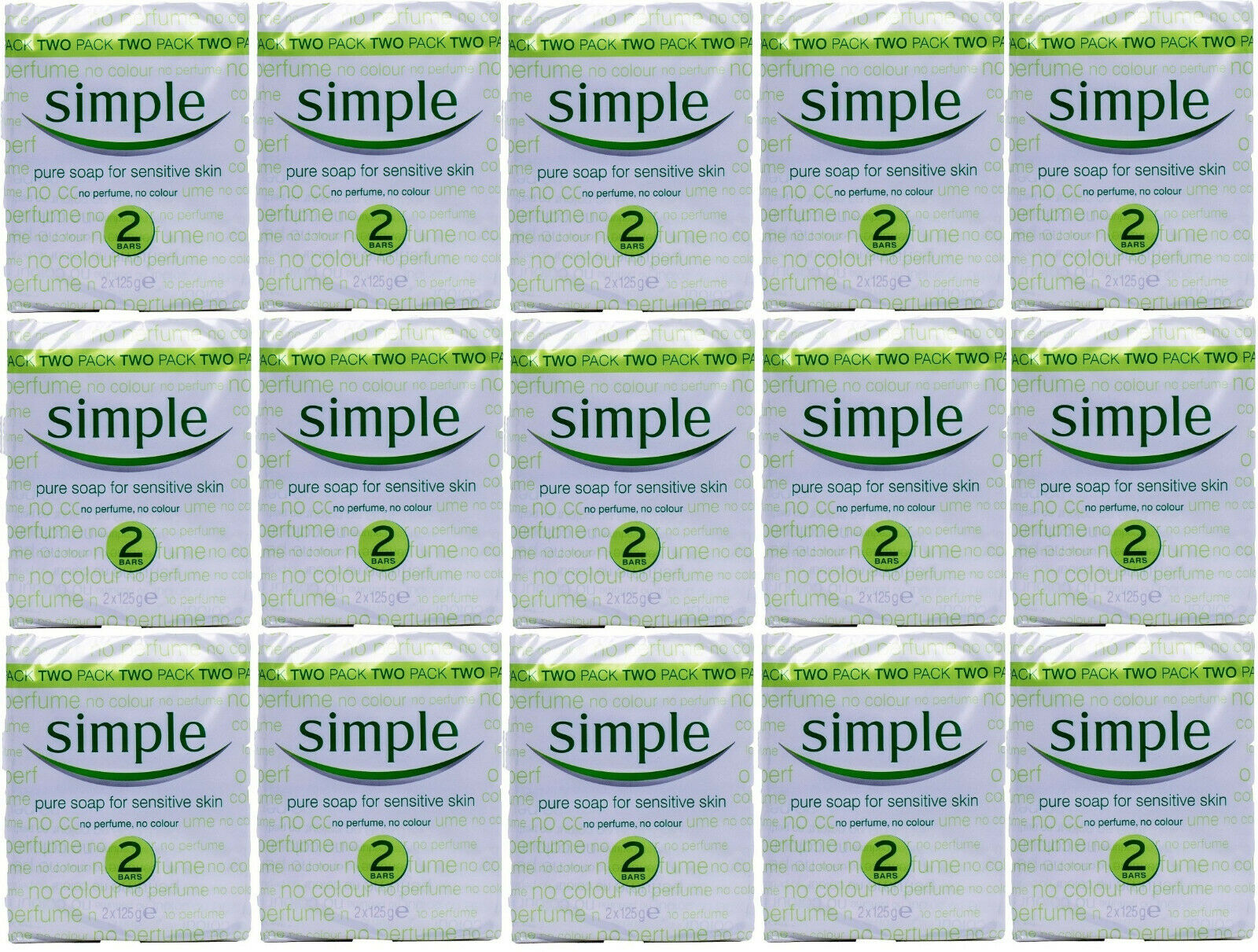 Simple Pure Soap for Sensitive Skin Twin Pack, 125 Gram / 4.4 Ounce