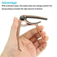 thumbnail image 4 of Uxcell Guitar Capo Aluminum Alloy Rose Gold Color Capo with 4 Picks for Acoustic Guitars, 4 of 5