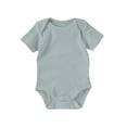 thumbnail image 2 of MEZZALL Child Baby Bodysuits Short Sleeve Envelope Shoulder Romper Boys Solid Color Crew Neck Stylish Onesies, 2 of 3
