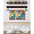 thumbnail image 2 of Colorful Flowers Kitchen Dish Towels for Drying Dishes Set of 2, Spring Floral Watercolor Blue Waffle Weave Microfiber Hand Tea Bathroom Towels Quick Dry & Absorbent Towel 15.7x23.6, 2 of 7