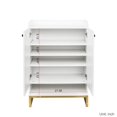 thumbnail image 6 of MIDODO Shoe Cabinets with Doors, 6-Tier Modern Shoe Rack Organizer Cabinet, Freestanding Wood Storage Cabinet with Gold Frame for Bedroom, Hallway, 6 of 6
