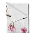thumbnail image 2 of Floral Soft Flannel Fleece Blanket, Cherry Blossom Sakura Branch Spring Fruit Tree Flowers Hand Drawn Style Illustration, Cozy Plush for Indoor and Outdoor Use, 50" x 60", Pink Green, by Ambesonne, 2 of 5
