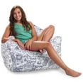 thumbnail image 2 of Posh Creations Structured Bean Bag Chair, Malibu Lounge, Adults, 2.8ft, Canvas,Coloring Creatures, 2 of 2