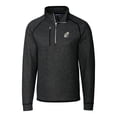 thumbnail image 2 of Men's Cutter & Buck Heather Charcoal New Orleans Saints Mainsail Sweater-Knit Big & Tall Half-Zip Pullover Jacket, 2 of 3