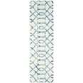 thumbnail image 2 of Safavieh Dip Dye Anglia Distressed Wool Runner Rug, Ivory/Turquoise, 2'3" x 6', 2 of 10