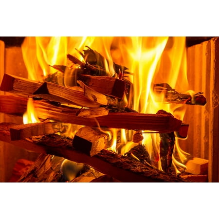Peel N Stick Poster Of Flame Log Fire Wood Burn Fire Wood Fire