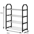 thumbnail image 1 of Metal Shoe Rack Living Room Space-Saving Shoe Storage Rack Black Shoe Rack, 1 of 9