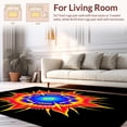 thumbnail image 2 of ODIKA 3'x5' Machine Washable Non-Slip Area Rug, Celestial Starburst With Radiant Symmetrical Design High Traffic Rug with Pad, Red, 352420, 2 of 8