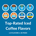 thumbnail image 3 of 30-Count Cold Brew& Iced Coffee K-Cup Pods Variety Pack: Starbucks, McCafe, Dunkin, Green Mountain, Donut Shop - Signature Black, Vanilla, Hazelnut Latte,Mocha Frappe, Caramel Coffee, 3 of 8