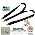 thumbnail image 2 of Holdup Brand Black Formal Series 1" Satin Finished Suspenders in Y-back with Gold No-slip Clips, 2 of 4