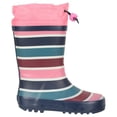 thumbnail image 2 of Mountain Warehouse - Botas de Agua Rayas Color Arco Iris para Niños/Niñas (Rosa), 2 of 7