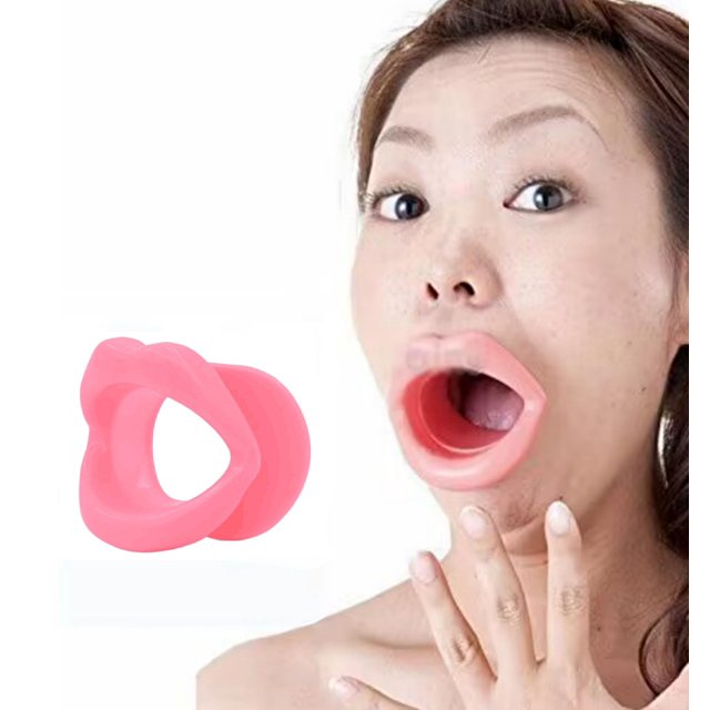 (paquete de 2) Face Slimmer Icanwin Goma de silicona Cuidado facial Face-Lift Slimmer Ejercicio Boquilla Músculo Antiarrugas Entrenador de labios Masajeador bucal Ejercitador Boquilla