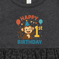 thumbnail image 4 of Inktastic Happy 1st Birthday Monkey Party Theme Girls Baby Dress, 4 of 5