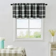 thumbnail image 3 of Black Modern Style Valances for Bedroom, 52 x 18 Inch Linen Textured Decorative Kitchen Valance, Small Light Filtering Privacy Curtain for Bathroom, 1 Piece, 3 of 6
