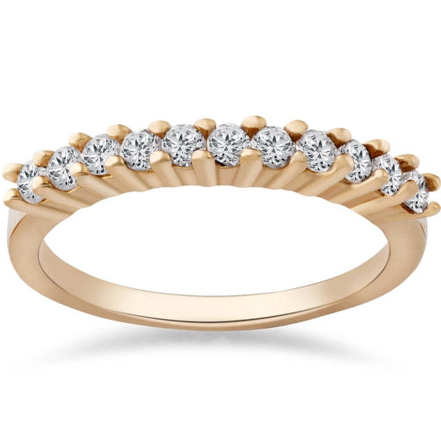 Bague en Diamant 1/2 ct en Or Jaune 14 K Alliance pour Femme