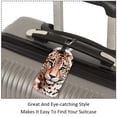 thumbnail image 3 of Square 2Pack PU Leather Rose and Leopard Cruise Luggage Tag with Privacy Cover and Name ID Tag for Travel Handbags Backpacks Luggage Tags, 3 of 6