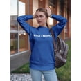 thumbnail image 2 of Dogs>people Women Sweatshirt, Female x-Large, 2 of 4