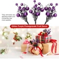 thumbnail image 4 of 12 Pack Artificial Glitter Berry Stems, NOGIS 11.4 inch Christmas Glitter Berries Spray Picks Holly Berry Branches for Christmas Tree Ornaments DIY Crafts Wreath Xmas Holiday Home Decor(Purple), 4 of 7