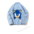 thumbnail image 3 of Chaqueta de mezclilla Sonics con figuras de juego, chaquetas de mezclilla con agujeros rotos, estilo retro americano de primavera y otoño, moda de tela, blusas con cuello vuelto, 3 of 5