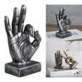 thumbnail image 3 of Hand Finger Gesture Desk Statues Fingers Sculpture Creative Home Living Room Cabinet Shelf Decoration -, 3 of 7