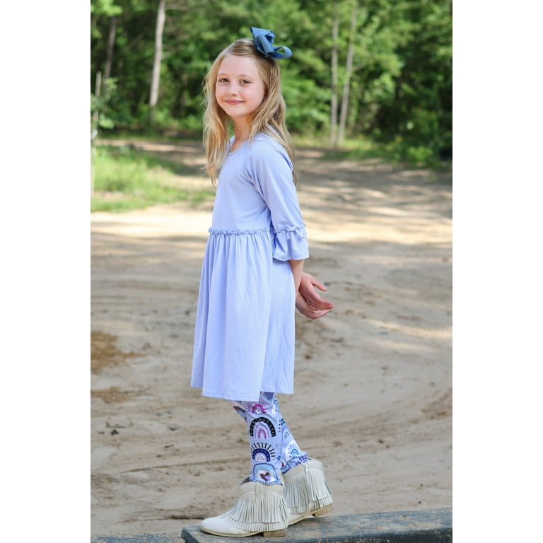 Frock Dress And Leggings Set Multi Tulip Long Sleeve Skater Dress Leggings  Set Baby Girls' Size
