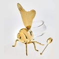 thumbnail image 2 of bee-gold-honey-jar-with-spoon, 2 of 2
