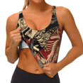 thumbnail image 3 of Balery Gothic Eastern Floral Skull Sujetadores deportivos con espalda cruzada para mujer, acolchados, sin costuras, de alto impacto, ideales para yoga, gimnasio, entrenamiento y fitness.-Medium, 3 of 8