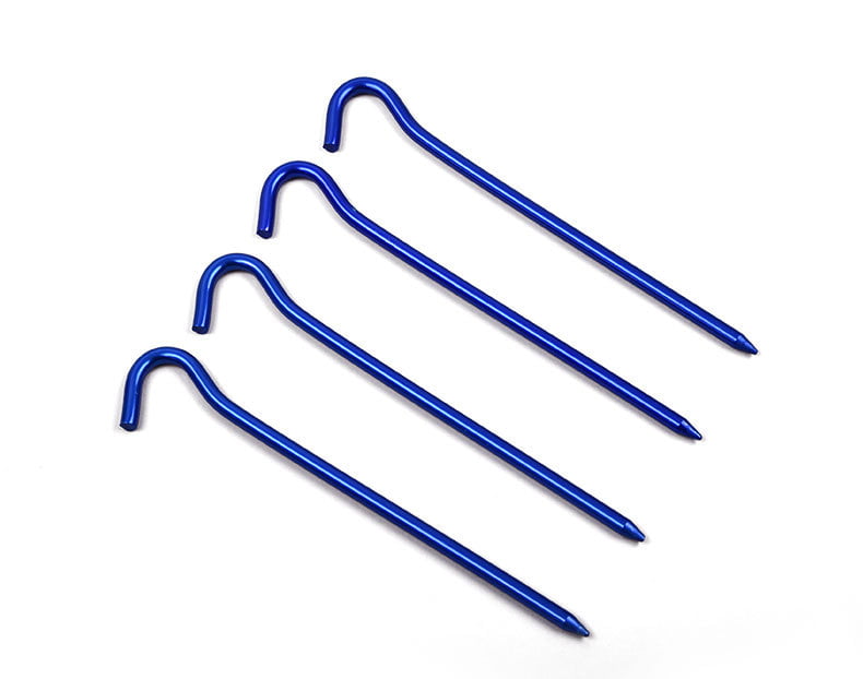 10Pcs Alloy Tent Stakes Pegs Heavy Duty Nail Head 7" 18cm Solid Metal tent peg 