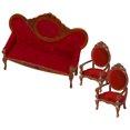 thumbnail image 3 of MasteelfCA 3pcs Doll House Mini Furniture Model Simulation Mini Couch Doll House Living Room Layout Sofa Model, 3 of 6