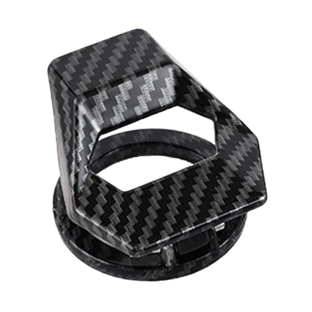 Almencla Auto Car Ignition Switch Protective Cover High Performance Easy Install Carbon Carbon Fiber Pattern