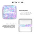 thumbnail image 5 of Sikiie Rainbow Scales Leather Tissue Box Cover Square, tissue box holder, Tissue Box with Bottom Belt-5.2”x5.2”x5.2”, 5 of 7