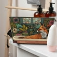 thumbnail image 5 of Toiletry Bag, Fox Bathtub Floral Art Leather Waterproof Travel Makeup Cosmetic Bag Organizer, Large Capacity Toiletry Bag for Travel Size Toiletries, Skin Care Bag for Women, 5 of 8
