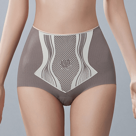 Fulorrnie Underwear for Women Seamless High Waist Tummy Control Panty Waistband Stretchable Moisture Wicking Panties  Coffee  L