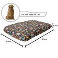 thumbnail image 2 of Mushrooms Pet Bed, Various Shapes Blots on a Dark Teal Background, Chew Resistant Pad for Dogs and Cats Cushion with Removable Cover, 24" x 39", Green Burnt Sienna, by Ambesonne, 2 of 4