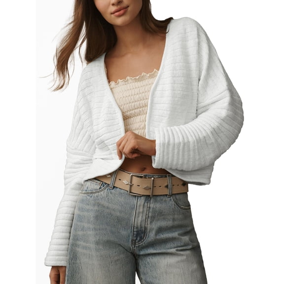Yesfashion Womens Cardigan Sweater Casual Open Front Button Down Long Sleeve Knit Sweaters Fall Outerwear