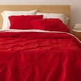 thumbnail image 3 of Dawn 7-Piece Bed-in-a-Bag Comforter Set in Kiss Pleat Red, Full Size, Soft, Durable and Easy Care, 3 of 6
