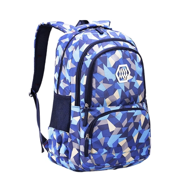 FUZHIQ Colorful School Bag for Ages 3-6 Grade Zipper Design Padded Shoulder Straps Daily Student Bookbag
