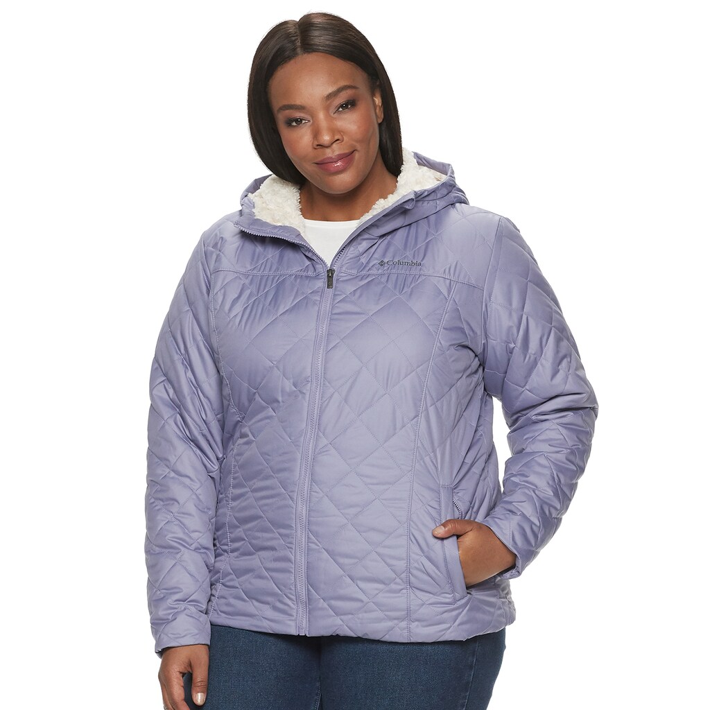 Plus Size Columbia Copper Crest Hooded Quilted Jacket Dusty Iris - image 1 of 3