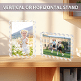 thumbnail image 3 of 5x7 Inch Acrylic Picture Frame, 1-Pack Double Sided Magnetic Clear Picture Frame, Freestanding Acrylic Frameless Desktop Photo Frames 5x7 for Home/Office Tabletop Display, 3 of 4