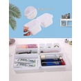 thumbnail image 4 of Drawer Organiser, Storage Box, Plastic, 8 Pieces, Black, Small Storage Basket, Boxes, Tight Storage Organizer Box, Storage For Bathrooms(white), 4 of 5