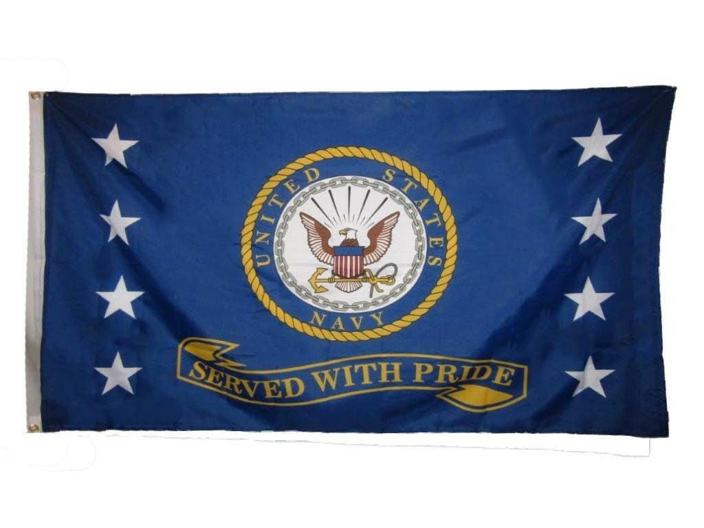 3x5 Navy Served With Pride Flag US Navy Retired Veteran Banner FAST USA SHIPPING