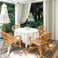 thumbnail image 2 of 2 Panels Outdoor Curtains for Patio Waterproof 54"x95" Sage Green Vintage Weatherproof Privacy Outsides Curtains, Geometric Stripes Simple Lines Grommet Thermal Drapes for Cabana Porch Pergola, 2 of 8