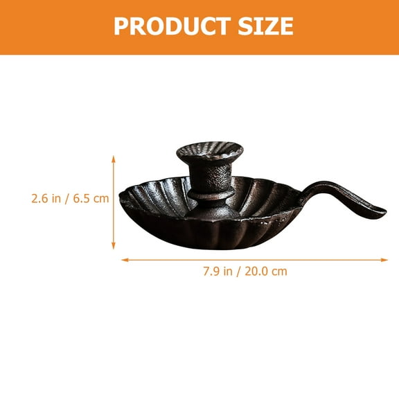 FRCOLOR  Cast Iron Candle Holder Stick Candles Decor Candlesticks Dining Room Table Black