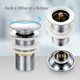 thumbnail image 5 of Brass Chrome Pop-up Sink Drain with Push-Button, Size G 1-1/4, Easy Open/Close System, 5 of 5