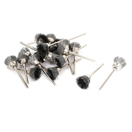 

3mm Shank Steel Wire Cup Polishing Brushes Wheel for Dremel Rotary Tool 20 Pcs