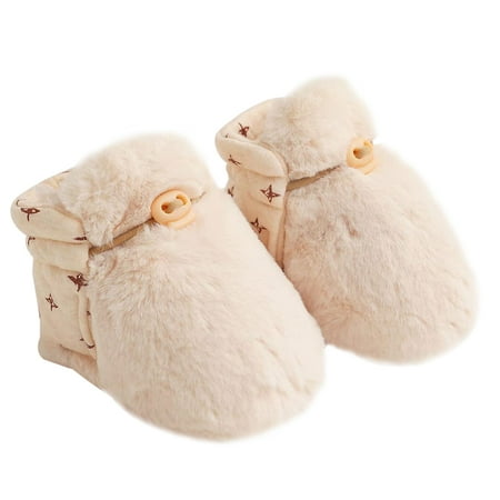 

Baby Boots 3-6 Months Children Cartoon Plush Cotton Toddler Shoes Boys Girls Anti-Slip Soft Sole Warm Winter Booties Shoes Baby Shoes 3-12 Months