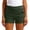 #10Green, variant on Low Rise Cotton Linen Shorts for Women 3 Inch Chino Shorts Fit with Cuffed Hem and Casual Stretch Comfort