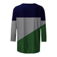 thumbnail image 3 of Baikeli Ladies Tops And Blouses Women's T-Shirts Three Quarter Length Sleeve Tops Sparkly Stripe Print Tee Shirts Crewneck Blouse Casual Loose Tunic Daily&nbsp;Deals&nbsp;Clearance, 3 of 5